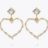 Baguette Heart Earring/Crystal