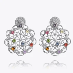 Bohemian Coin Earrings/Rainbow Combo