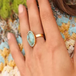 Boho Turqouise Ring/Turquoise Matt