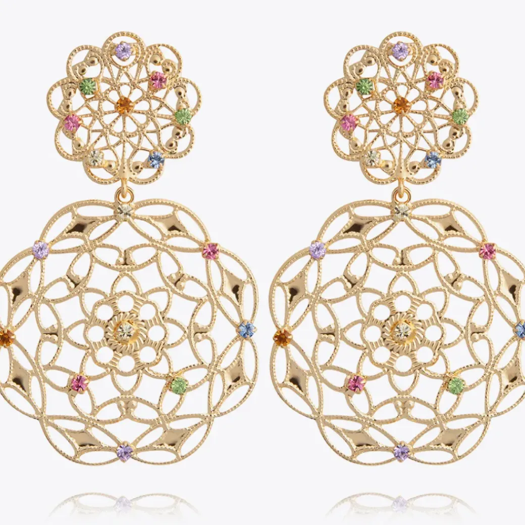 Gardenia Earrings/Rainbow Combo