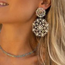 Gardenia Earrings/Rainbow Combo