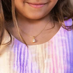 Girls Love Pearl Necklace/Pearl + Crystal (Children Size)