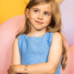 Girls Necklace/Light Sapphire (Children Size)