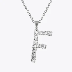 Letter Necklace F/Crystal