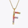 Letter Necklace F/Rainbow Combo