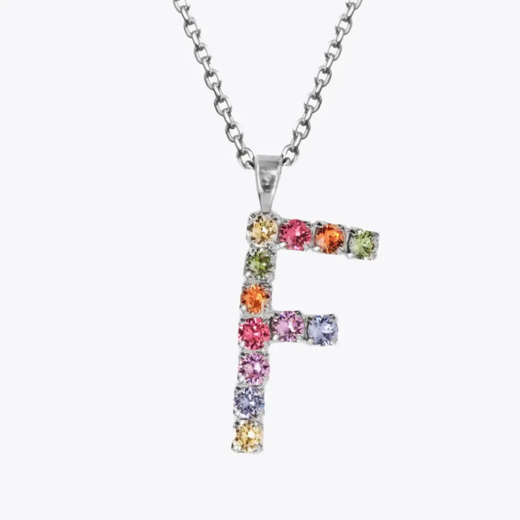 Letter Necklace F/Rainbow Combo