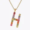 Letter Necklace H/Rainbow Combo