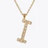 Letter Necklace I/Crystal