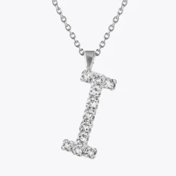 Letter Necklace I/Crystal