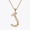 Letter Necklace J/Crystal