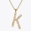 Letter Necklace K/Crystal
