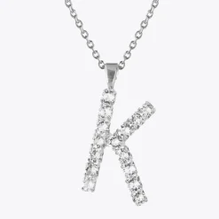 Letter Necklace K/Crystal