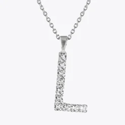 Letter Necklace L/Crystal