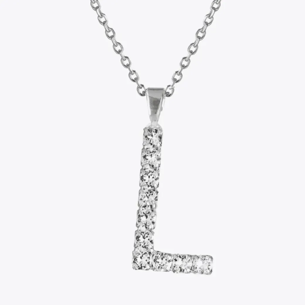 Letter Necklace L/Crystal
