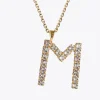 Letter Necklace M/Crystal