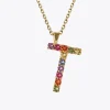 Letter Necklace T/Rainbow Combo