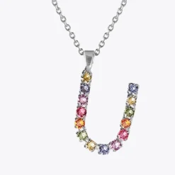 Letter Necklace U/Rainbow Combo