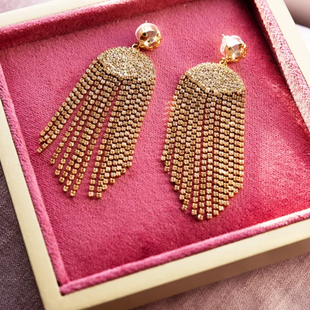 Melinda Earring/Golden Shadow + Vintage Rose
