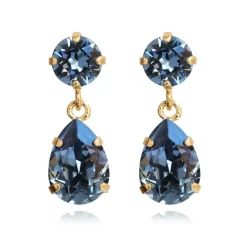 Mini Drop Earrings/Denim Blue
