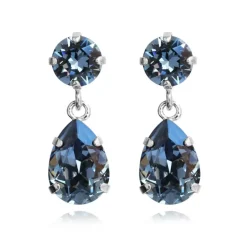 Mini Drop Earrings/Denim Blue