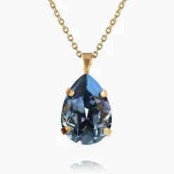 Mini Drop Necklace/Denim Blue