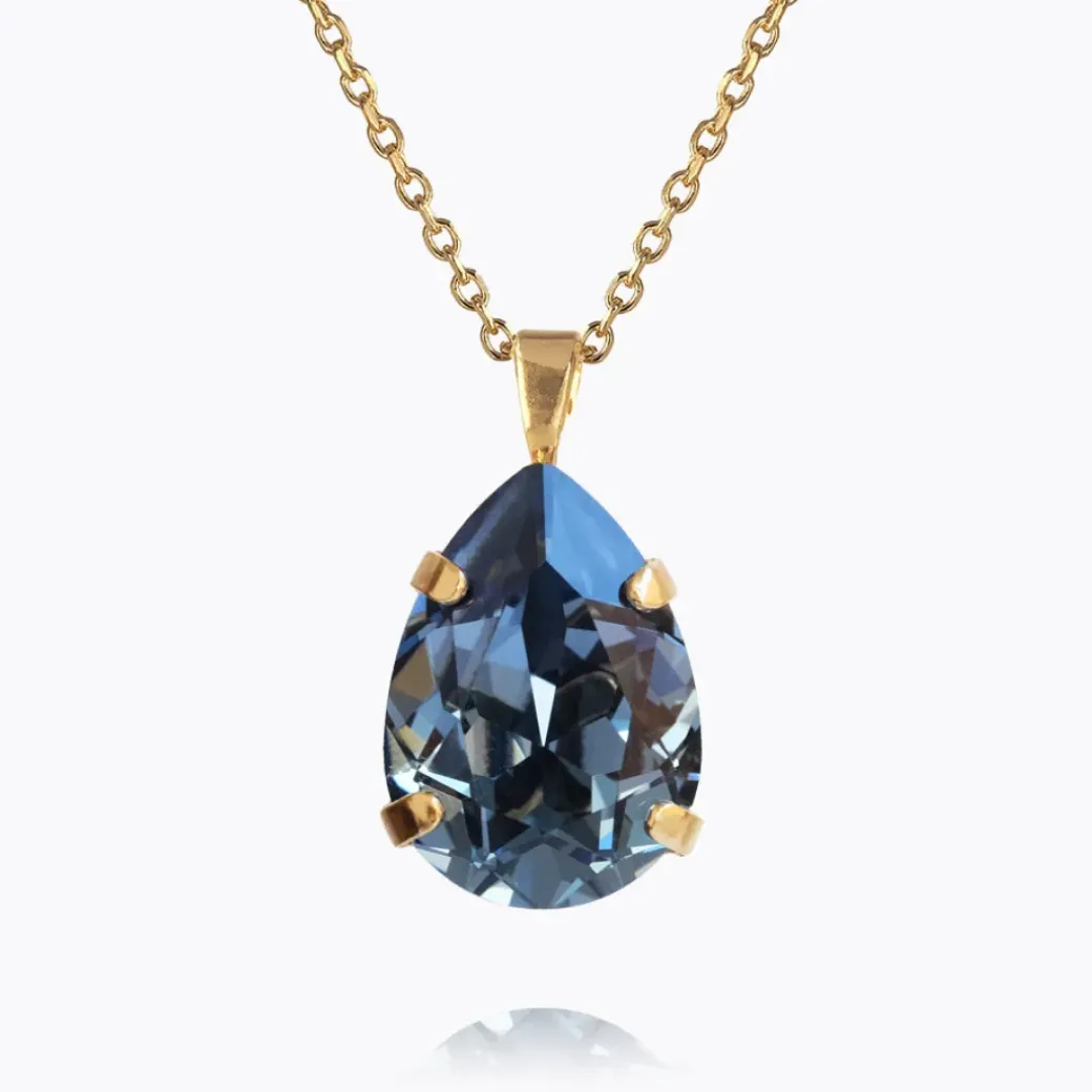 Mini Drop Necklace/Denim Blue