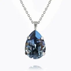 Mini Drop Necklace/Denim Blue