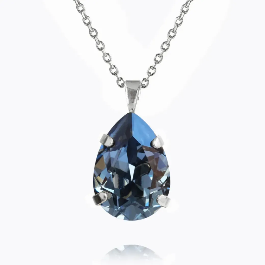 Mini Drop Necklace/Denim Blue