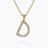 Mini Letter Necklace D/Crystal