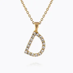 Mini Letter Necklace D/Crystal
