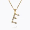Mini Letter Necklace E/Crystal