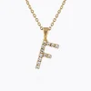 Mini Letter Necklace F/Crystal