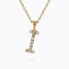 Mini Letter Necklace I/Crystal