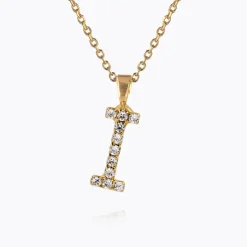 Mini Letter Necklace I/Crystal