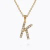 Mini Letter Necklace K/Crystal