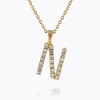 Mini Letter Necklace N/Crystal