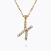 Mini Letter Necklace X/Crystal