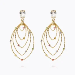 Mini Lotus Earrings/Rainbow Combo