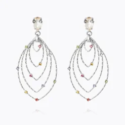 Mini Lotus Earrings/Rainbow Combo