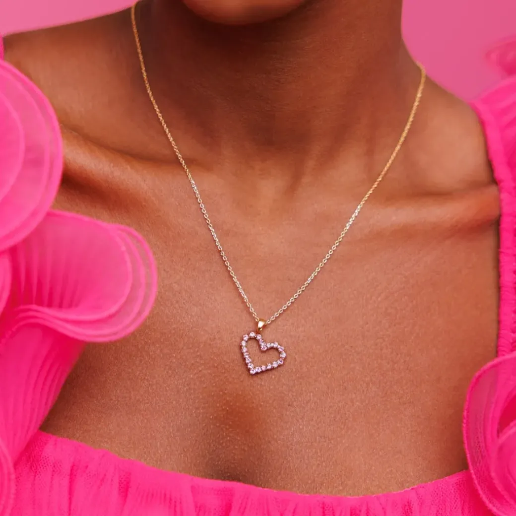Mini Sweetheart Necklace/Light Rose