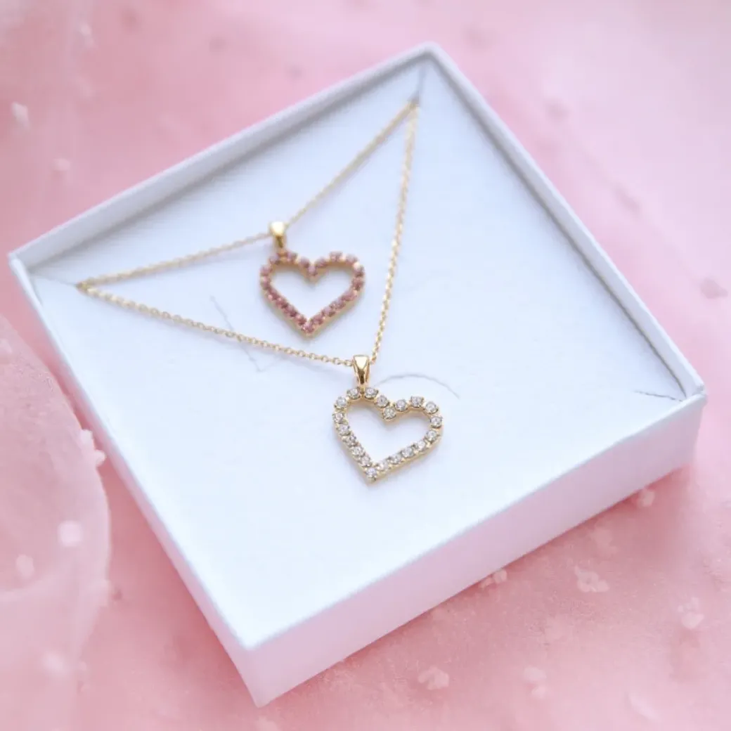 Mini Sweetheart Necklace/Light Rose