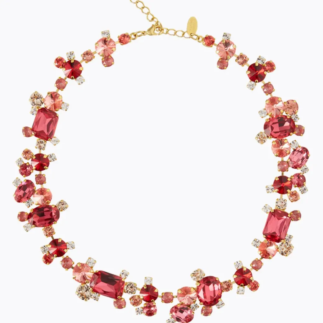 Noora Necklace/Mulberry Red Combo
