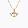 Petite Greek Eye Necklace/Crystal