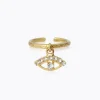 Petite Greek Eye Ring/Crystal