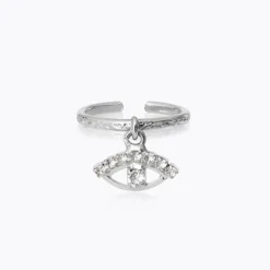 Petite Greek Eye Ring/Crystal