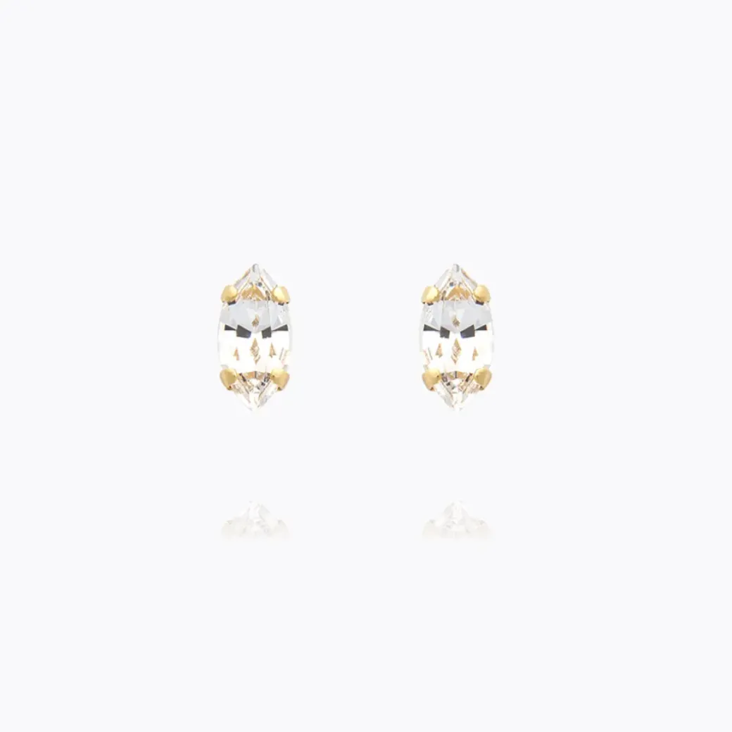 Petite Navette Earrings/Crystal