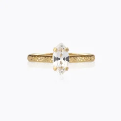 Petite Navette Ring/Crystal