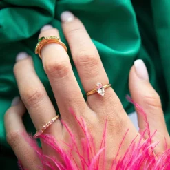 Petite Navette Ring/Crystal
