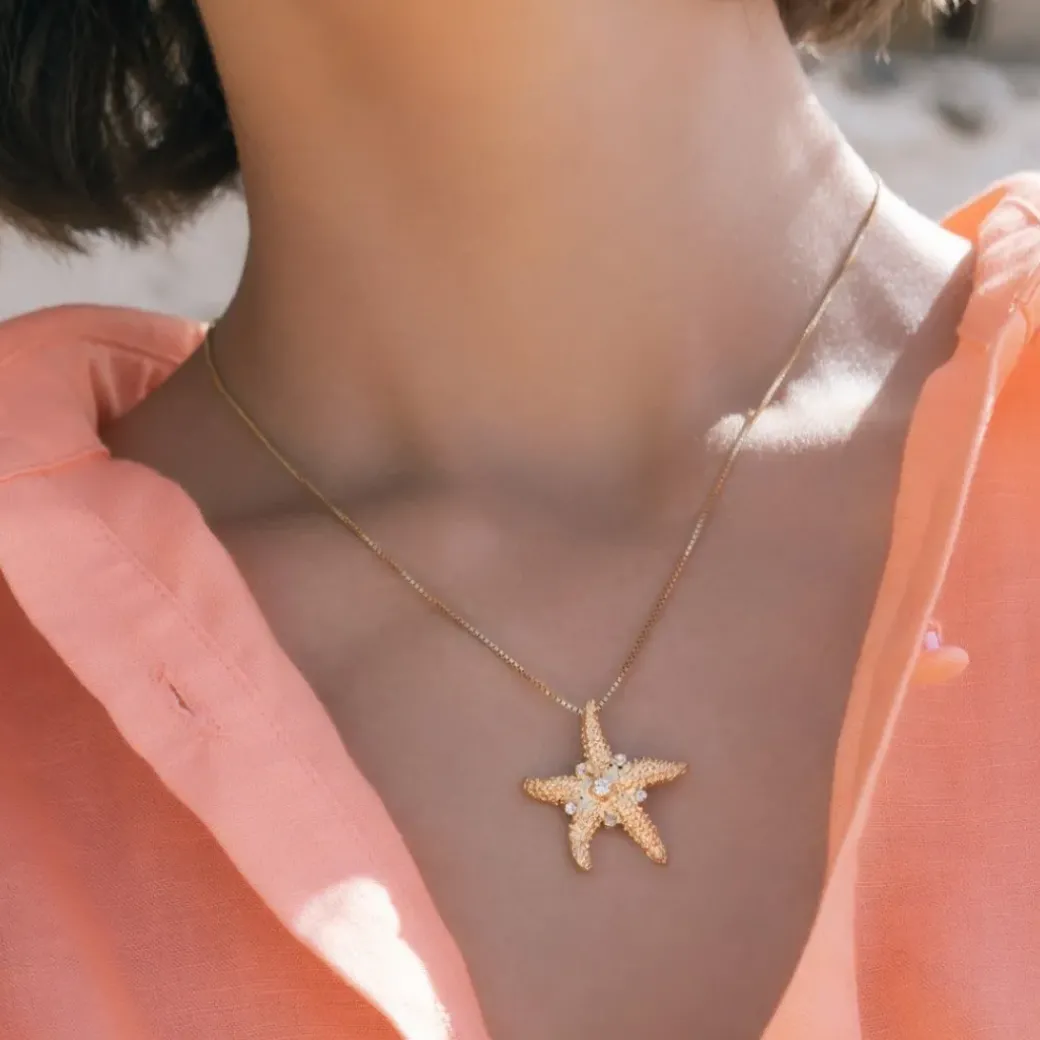 Sea Star Necklace/Crystal