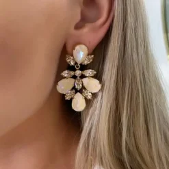 Selene Earrings/Ivory Cream Delite
